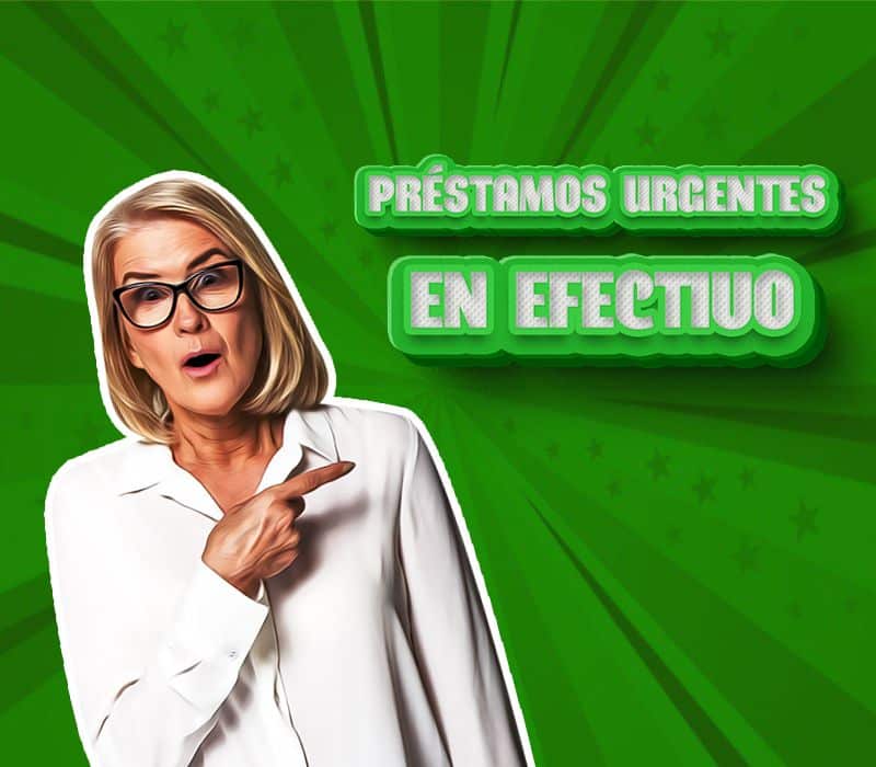 mujer mostrando préstamos urgentes en efectivo