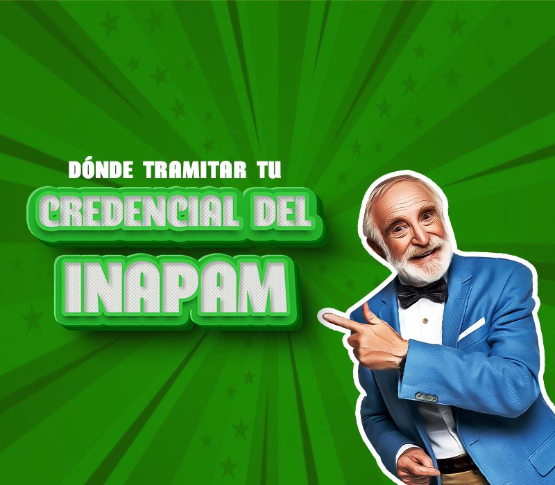 Adulto mayor indicando dónde tramitar la credencial del INAPAM