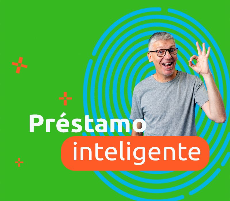 Persona solicitando un préstamo inteligente